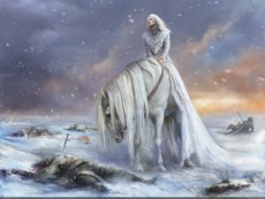 queen-war-white-horse-winter-suffering-sodier-snow-painting